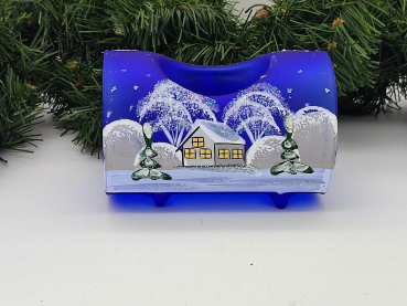 Preview: Teelichthalter für 1 Licht in Dunkelblau